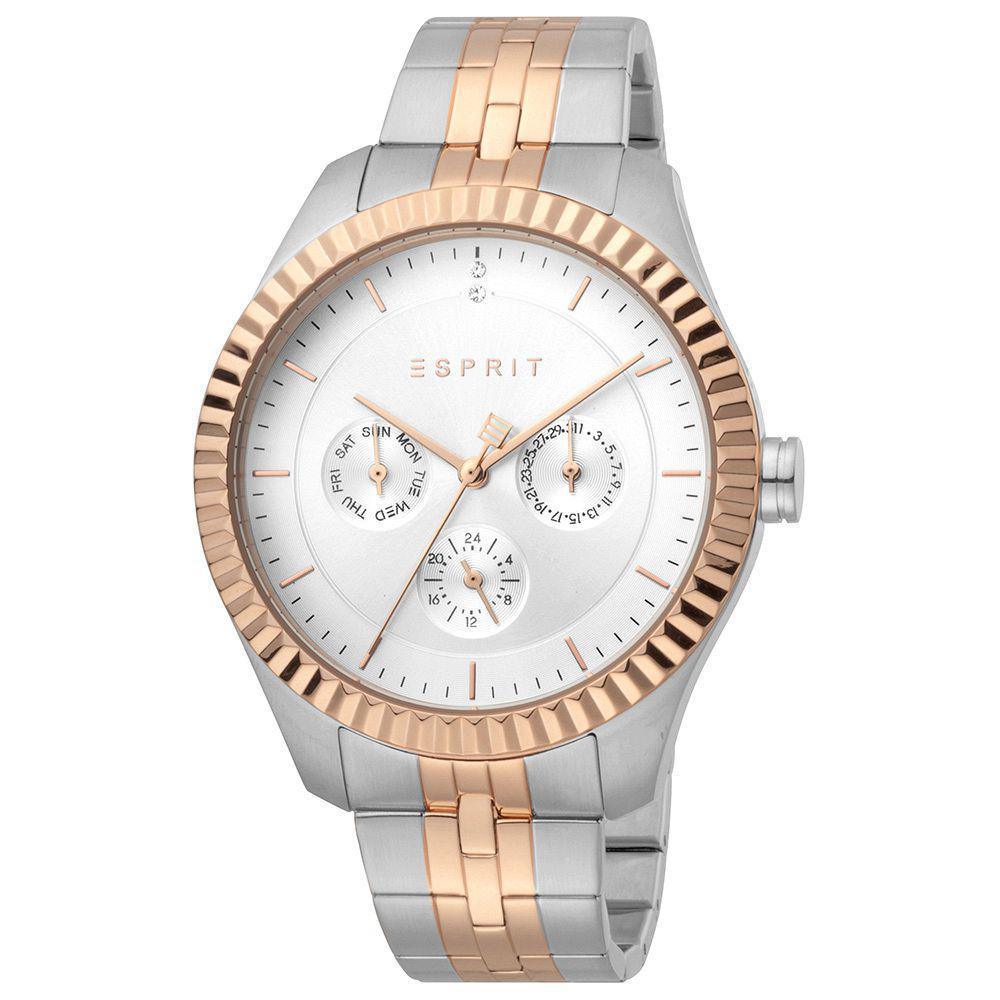 Esprit Es1l202m0115 Rose Gold-grey Strap Womens Watch