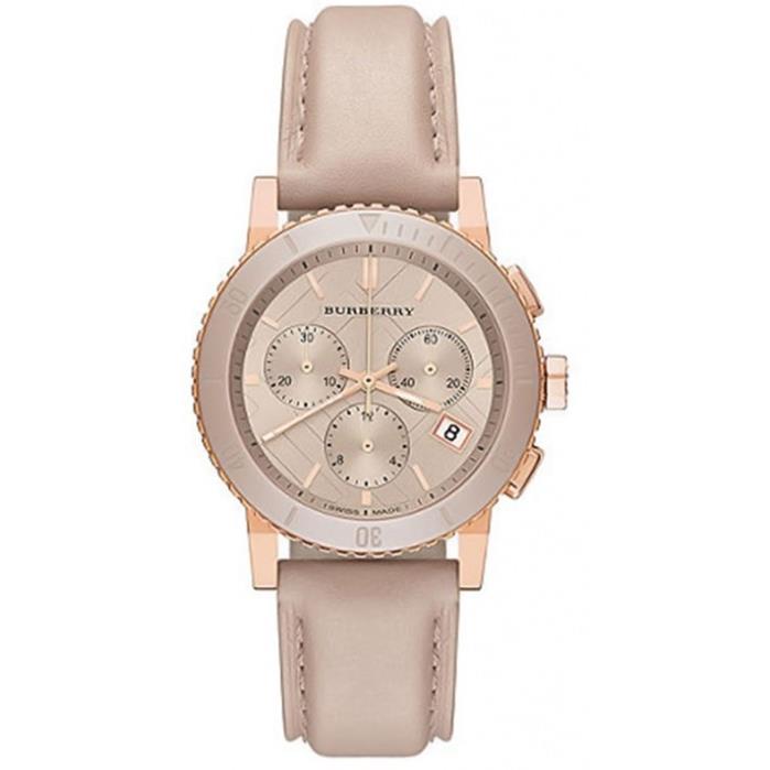 Burberry Bu9704 Chronograph Rose Dial Rose Gold-tone Womens Watch