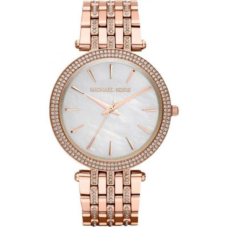 Michael Kors Mk3220 Darci Mother Of Pearl Dial Crystal Womens Watch