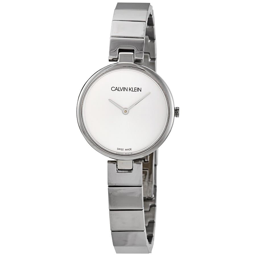 Calvin Klein K8g23146 Authentic Quartz Silver Dial Womens Watch