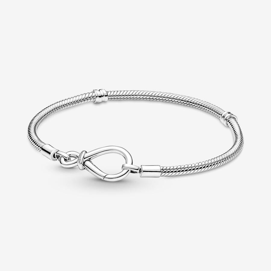 Pandora 590792c00-18 Moments Infinity Knot Snake Chain Bracelet