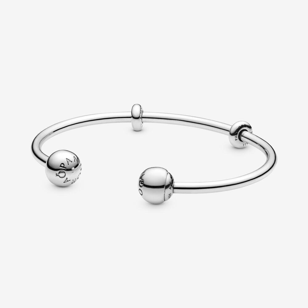 Pandora 596477 Bangle Sterling Silver Ball Clasp 17 Cm Bracelet