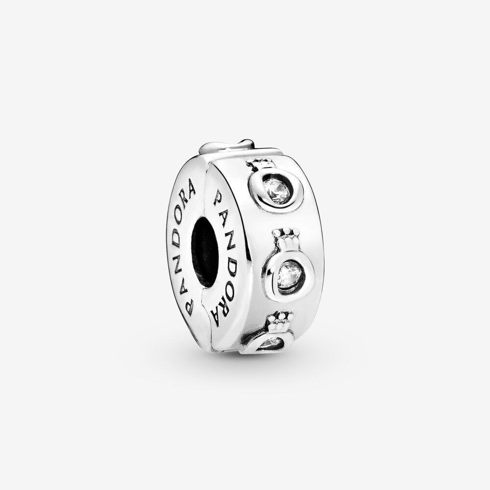 Pandora 798326cz Rown O Clip With Clear Zirconia Charm