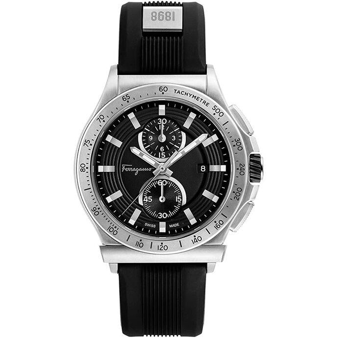 Salvatore Ferragamo Ffj030017 Chronograph Quartz Black Dial Mens Watch