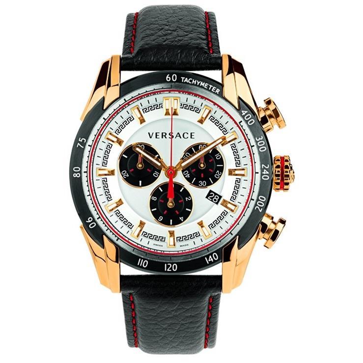 Versace Vdb040014 V-ray Analog Display Quartz Black Mens Watch